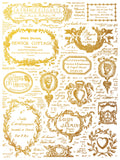 IOD Decor Foil Transfer Etiquettes 12x16" Pad by Iron Orchid Designs