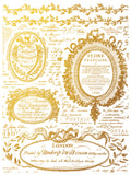 IOD Decor Foil Transfer Etiquettes 12x16" Pad by Iron Orchid Designs