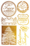 IOD Decor Gilded Foil Transfer Figgy and Flourish 8x12" 8 Sheets Pad by Iron Orchid Designs