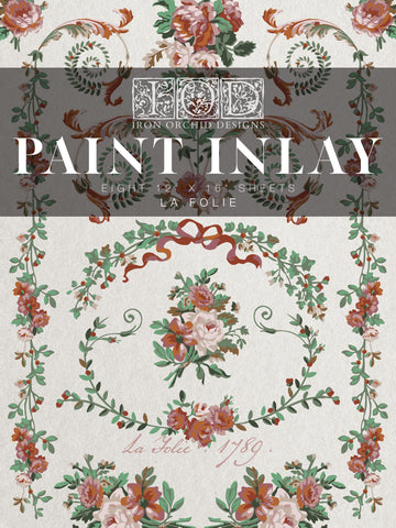 IOD Paint Inlay La Folie 12x16" 8 Pages by Iron Orchid Designs