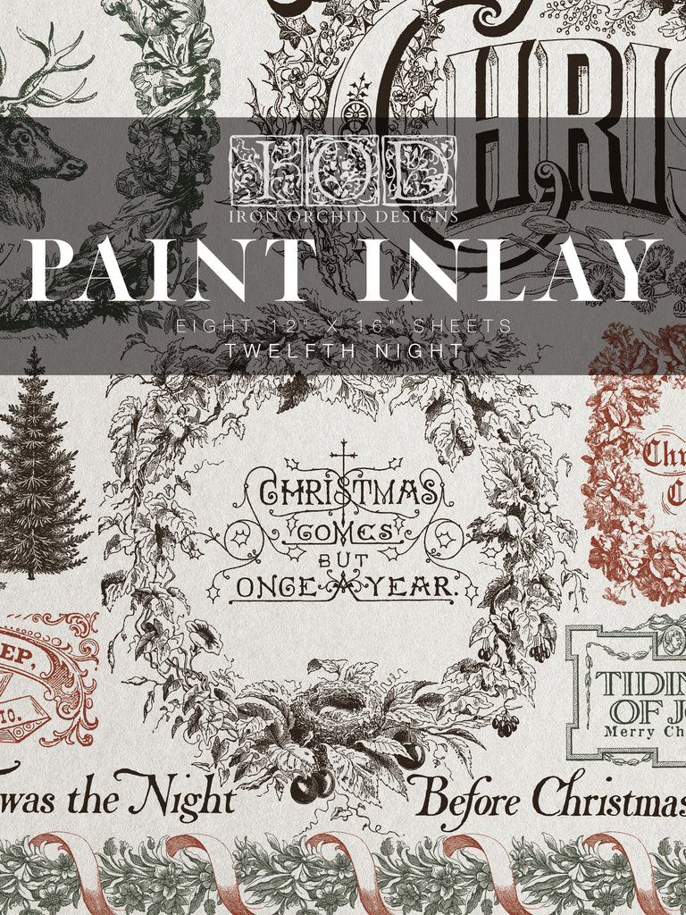 IOD Paint Inlay Twelfth 12th Night 12x16" 8 Pages by Iron Orchid Designs