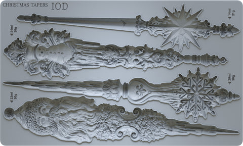 IOD Decor Mould Christmas Tapers 6x10" by Iron Orchid Designs