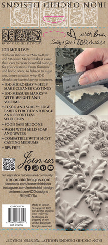 IOD Decor Mould Winter Forage 6x10" by Iron Orchid Designs