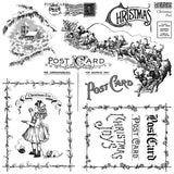 IOD Decor Stamp Christmas Post 12" x 12" by Iron Orchid Designs