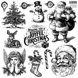 IOD Decor Stamp Christmas Wishes 12" x 12" by Iron Orchid Designs