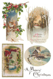 IOD Decor Transfer Christmas Joy 8"X12" 8-Pages Pad by Iron Orchid Designs