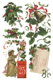 IOD Decor Transfer Christmas Joy 8"X12" 8-Pages Pad by Iron Orchid Designs