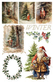 IOD Decor Transfer Santa's Hollow 8"X12" 8-Pages Pad by Iron Orchid Designs