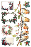 IOD Decor Transfer Yuletide 8x12" Pad by Iron Orchid Designs