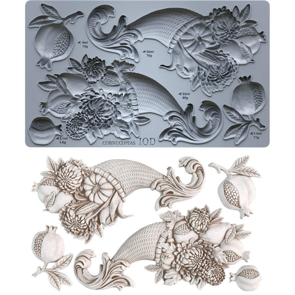 IOD Decor Mould Cornucopias 6x10" by Iron Orchid Designs