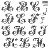 IOD Decor Stamp Dessins de Broderie Labels 6"x6" Four Sheets with Case by Iron Orchid Designs