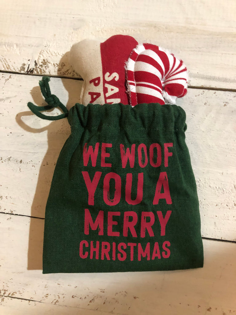 Christmas Dog Toy Ornament We Woof You a Merry Christmas