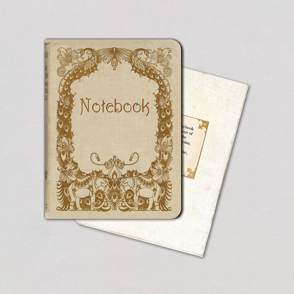 Laughing Elephant Notebook Elephants on Ivory