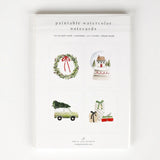 Emily Lex Studios Watercolor Paintable Notecards Christmas Cheer