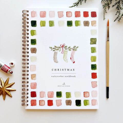 Emily Lex Studios Watercolor Workbook Christmas