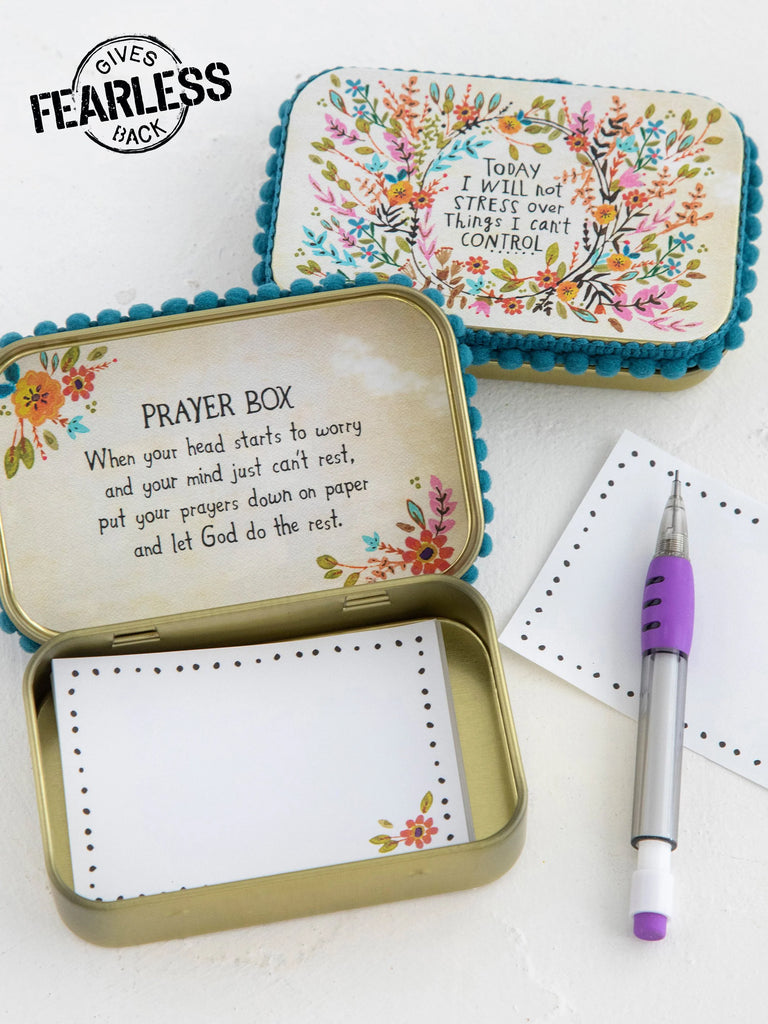 Tin Prayer Box - Will Not Stress #100-NL112