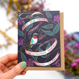 Tiny and Snail Faith Over Fear Encouragement Card