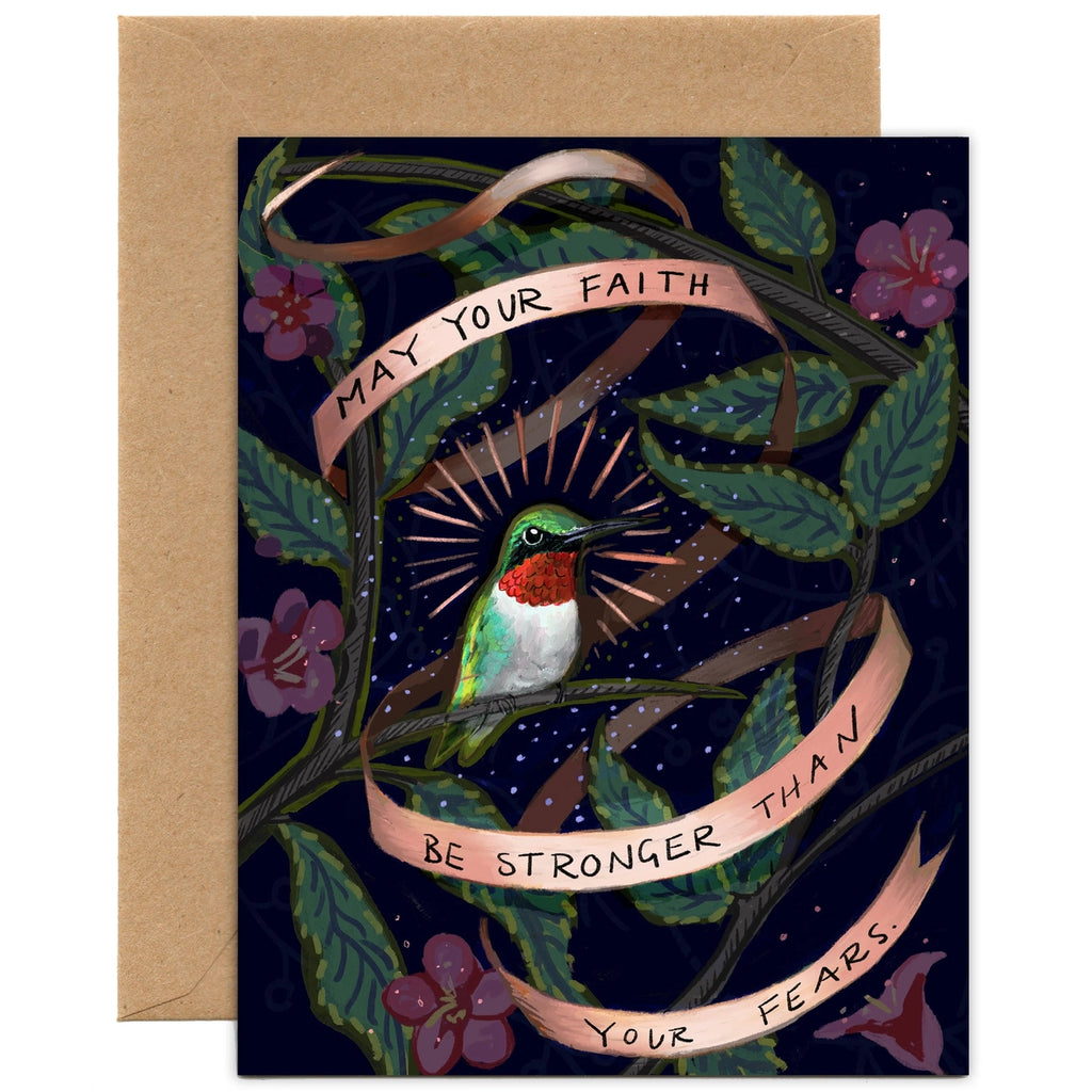 Tiny and Snail Faith Over Fear Encouragement Card