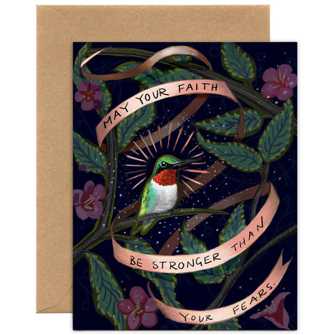 Tiny and Snail Faith Over Fear Encouragement Card