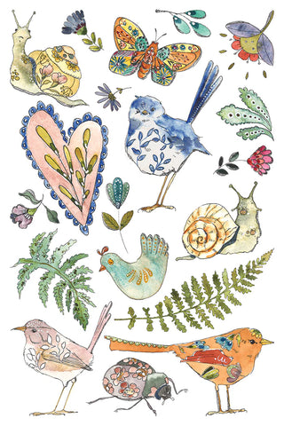 IOD Decor Transfer Fern Fables 8"x12" 8-Pages Pad by Iron Orchid Designs