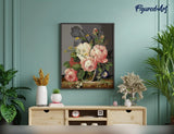 Figured'Art Mini Paint-by-Numbers Unframed Bouquet of Wild Flowers