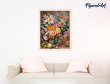 Figured'Art Mini Paint-by-Numbers Unframed Flowers in all Colors