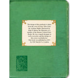 Laughing Elephant Notebook Green Vines with Gold