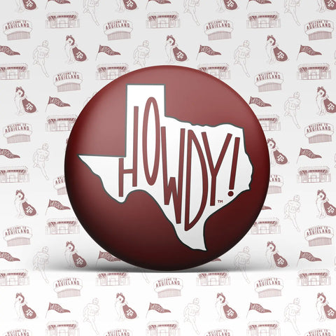 Aggie Texas A&M Howdy Button Pin