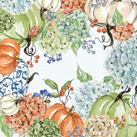 Fall Paper Cocktail and Lunch Napkins Hydrangea