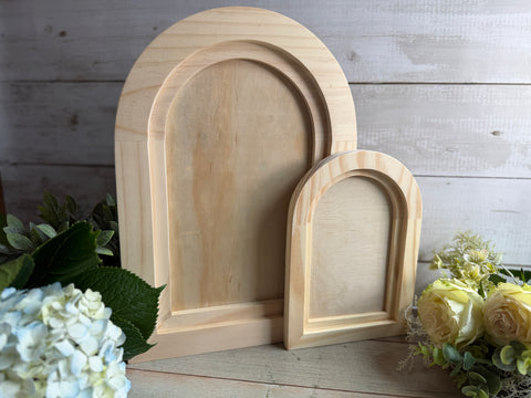 IOD Iron Orchid Designs Arched Wood Gallery Blank 7"x10"