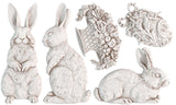 IOD Decor Mould Les Lapins 6"x10" by Iron Orchid Designs