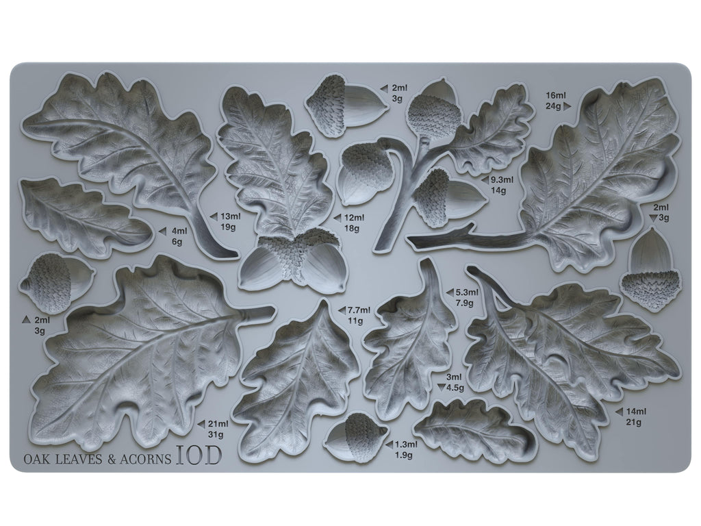 IOD Decor Mould Oak Leaves & Acorns by Iron Orchid Designs