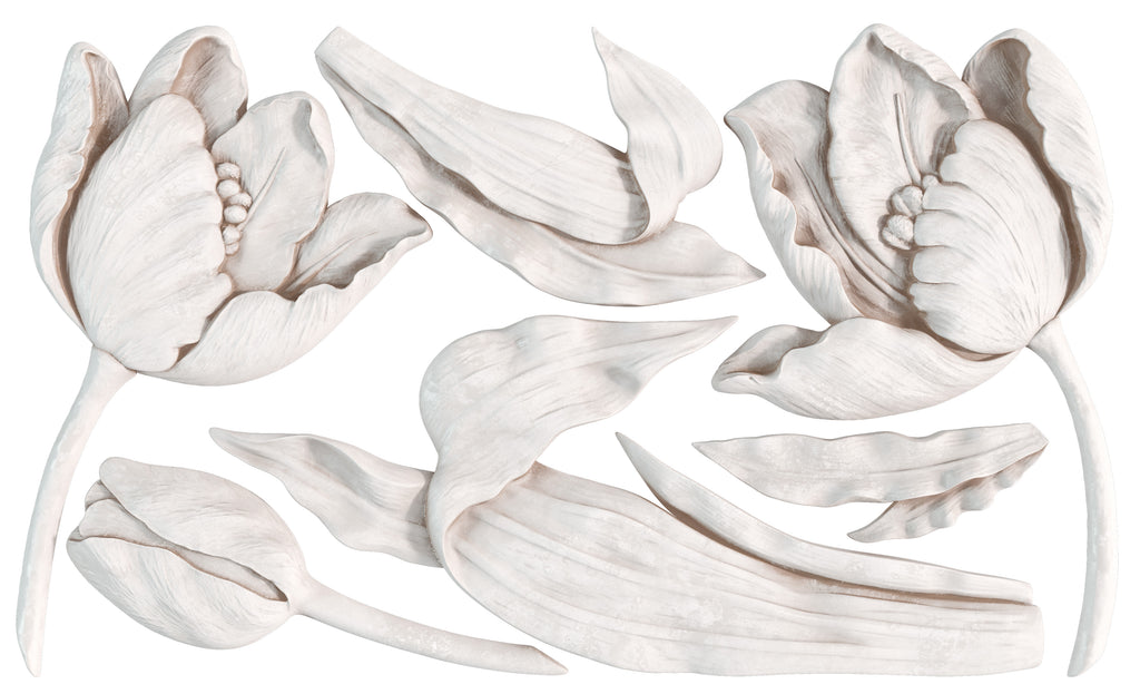 IOD Decor Mould Tulips 6x10" by Iron Orchid Designs
