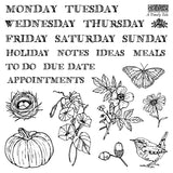 IOD Decor Stamp A Timely Tale 6"x6" Four Sheets with Case by Iron Orchid Designs