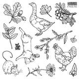 IOD Decor Stamp A Timely Tale 6"x6" Four Sheets with Case by Iron Orchid Designs