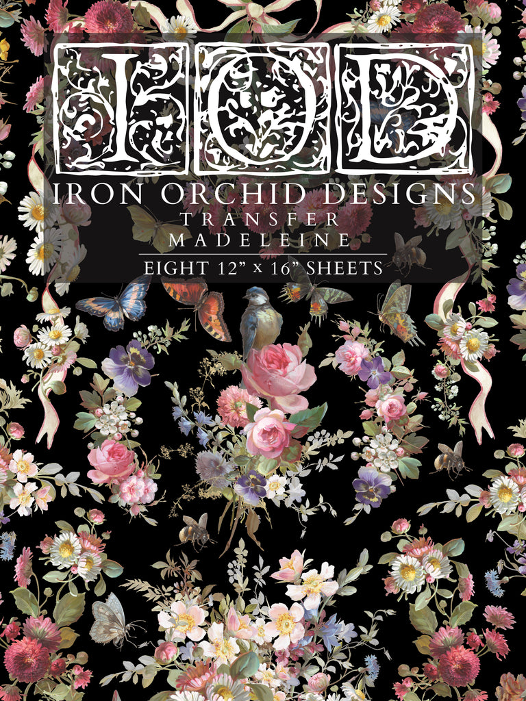 IOD Decor Transfer Madelein Madelyn 12"x16" 8-Pages Pad by Iron Orchid Designs