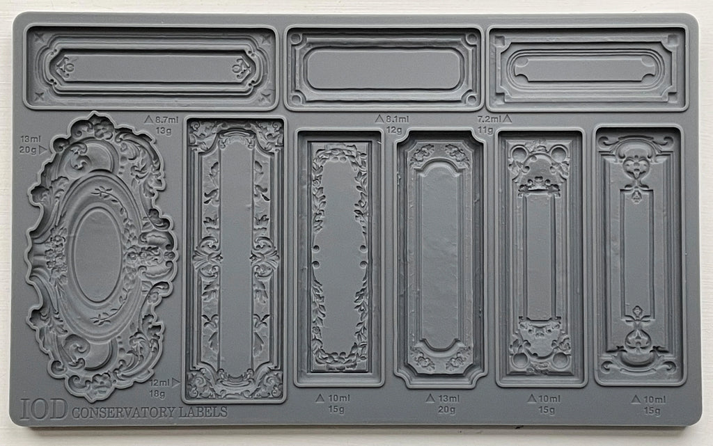 IOD Decor Mould Conservatory Labels by Iron Orchid Designs