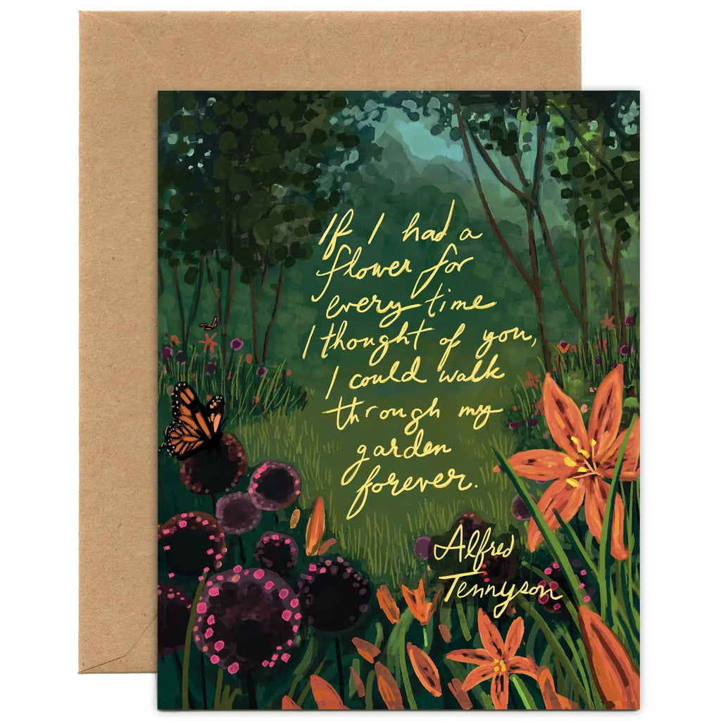 Tiny and Snail If I Had a Flower Birthday Card