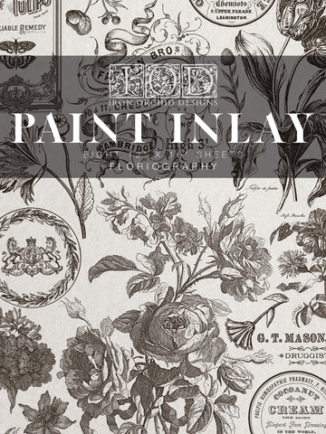 IOD Paint Inlay Floriography 12x16" 8 Pages by Iron Orchid Designs