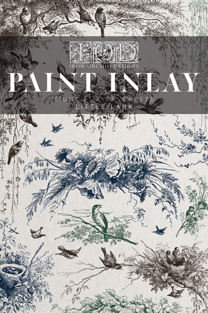 IOD Paint Inlay Little Lark 8"x12" Small Format 8 Pages by Iron Orchid Designs