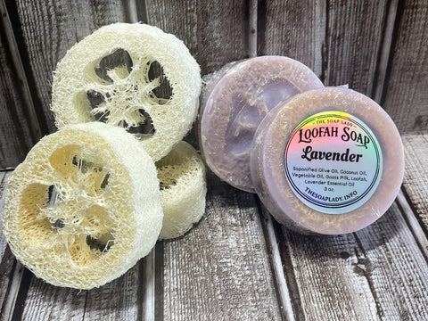 Soap Lady Handmade Soap Lavender Loofah Bar