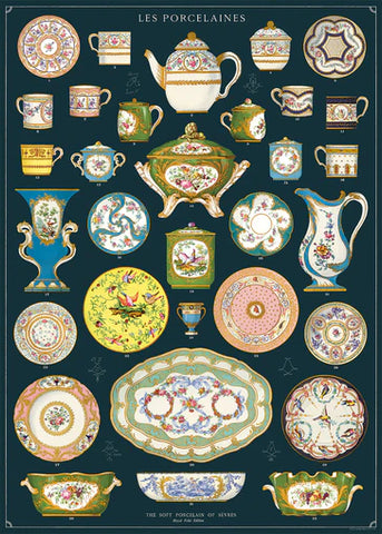 Cavallini Poster Les Porcelaines