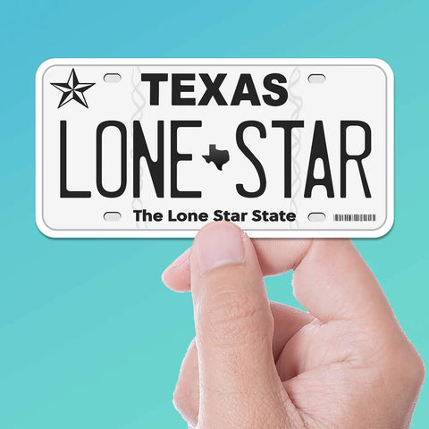 Sentinel Sticker Lone Star Texas License Plate