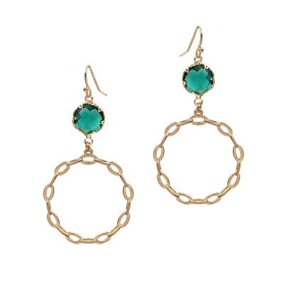 Meghan Browne Earrings Yoda Emerald