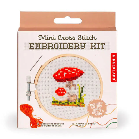 Cross Stitch Embroidery Kit Mushroom