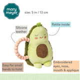 Mary Meyer Sweet Soothie Yummy Avocado Teether Rattle