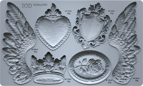IOD Decor Mould Heraldry 6x10" by Iron Orchid Designs