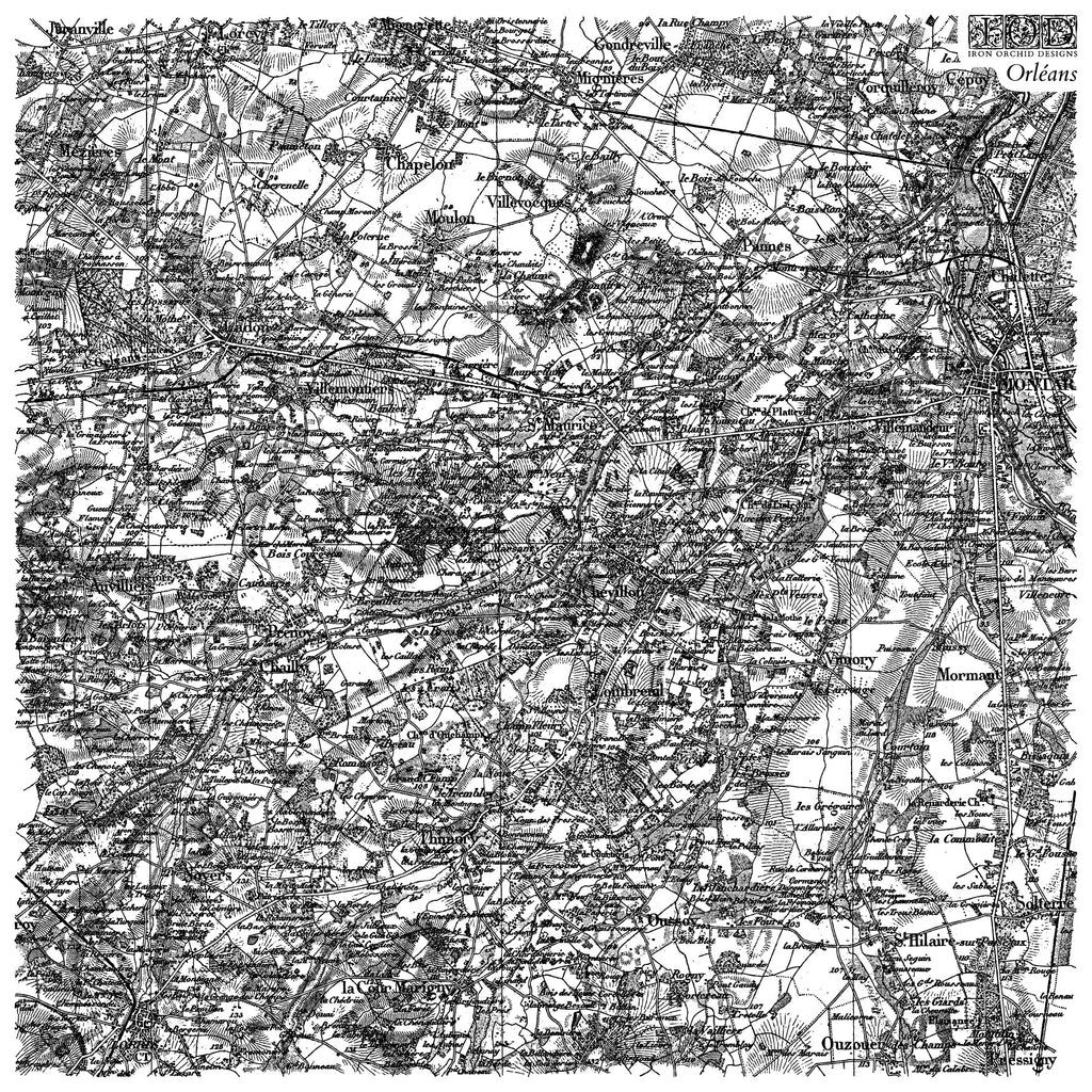 IOD Decor Stamp Orleans 12" x 12" by Iron Orchid Designs