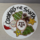 Texas A&M Christmas Plate "Cookies for Santa"