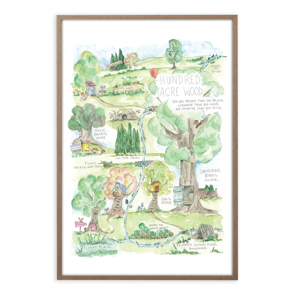 Story Map Poster Pooh's Hundred Acre Wood